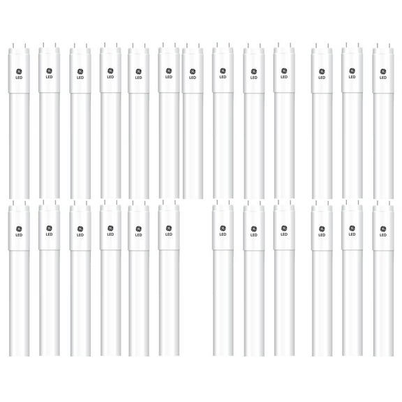 (case of 25) GE LED Tube 93138405 Type A and B upgrade for 48 inch fluorescent T8, Type A and Type B Dual-Mode Glass 13 watt, 1850 lumens, 3000K Color Temp, LED Tube