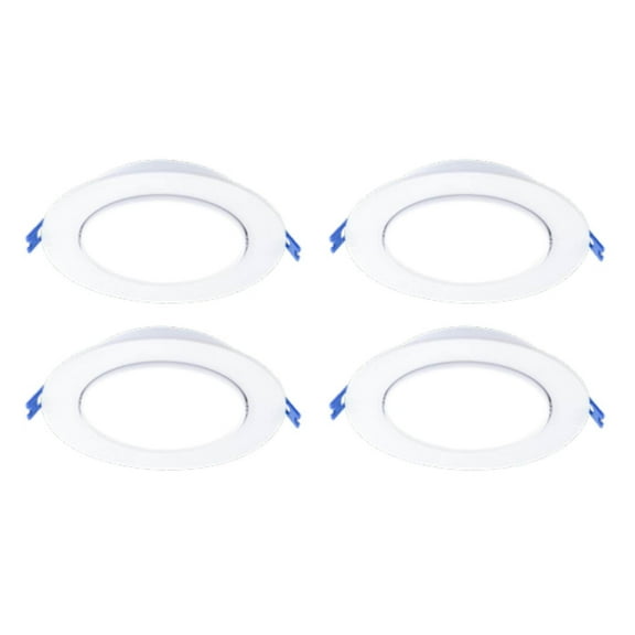 (case of 4) Philips Lightolier LED Gimbal, 6 inch round, recessed downlight, Selectable lumens (900, 1100) and Selectable Color Temperature  (2700K, 3000K, 3500K, 4000K & 5000K) 0-10V Dimming, white