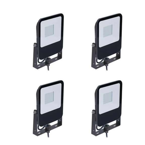 (case of 4) Philips Stonco LED Slim Flood Area Light, 9 watt, cool white 5000K, Knuckle mount, 1100 Lumens, bronze, 120-277V, security and architectural landscape luminaire