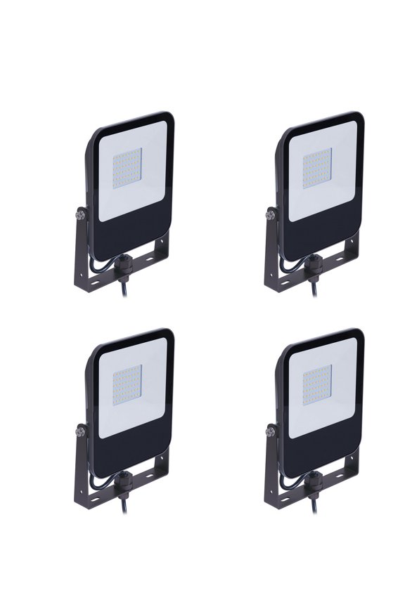 (case of 4) Philips Stonco LED Slim Flood Area Light, 9 watt, cool white 5000K, Knuckle mount, 1100 Lumens, bronze, 120-277V, security and architectural landscape luminaire