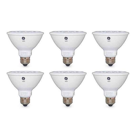 (case of 6) GE 84380 LED PAR30 Flood Light Bulb, LED Directional Lamp, White, 3000K, 900 series, Dimmable, 12 watt 900 lumens LED light bulb, LED12DP30RW93040