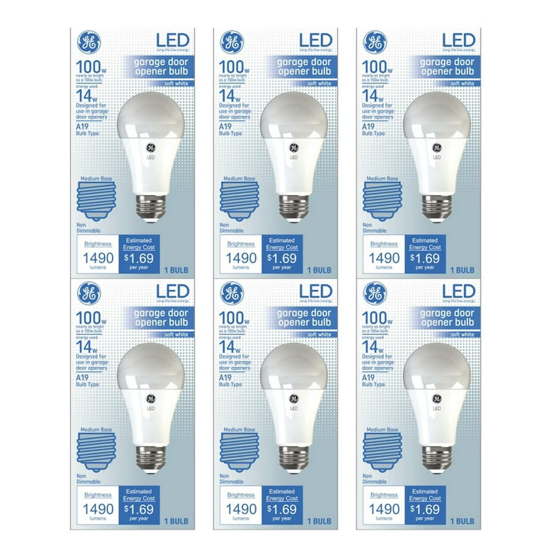 LED Soft White A19 Garage Door Opener Bulb, 14 W LED Soft White A19 Garage Door Opener Bulb, 14 W