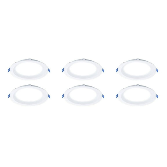 (case of 6) Philips Lightolier LED Recessed Can Retrofit Kit, 3 Inch round, Field Selectable lumens and color temperature, white trim, DL3RSLMZ10SCTUW