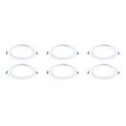 case of 6 Philips Lightolier LED Recessed Can Retrofit Kit, 3 Inch round, Field Selectable lumens and color temperature, white trim, DL3RSLMZ10SCTUW