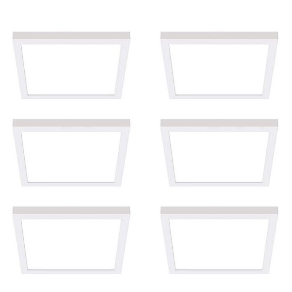 (case of 6) Prescolite Edge-Lit 6 inch Square LED Downlight Wafer, Remote J-Box, Selectable Color Temperature,  1100 lumens, 13 watts, Dimmable, low surface profile, 120-277V, 0-10V/Triac/ELV Dimm