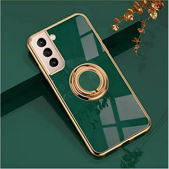 case for Galaxy S21 Plus Ring Holder Case Glitter Sparkle Plating Case for Women Girls 360 Rotation Kickstand Support Car Mount Shockproof Bumper TPU Cover Case for Samsung Galaxy S21 Plus 6.7"-Green