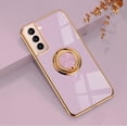 thumbnail image 1 of case for Galaxy S21 Plus Ring Holder Case Glitter Sparkle Plating Case for Women Girls 360 Rotation Kickstand Support Car Mount Shockproof Bumper TPU Cover Case for Samsung Galaxy S21 Plus 6.7"-Pink, 1 of 7
