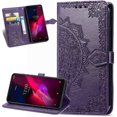 thumbnail image 1 of case for Google Pixel 6 Pro Mandala Wallet Case,Slim 3D Flip Leather Magnetic Closure with Credit Card Holder & Hand Strap Flip Folio Closure Phone Case for Google Pixel 6 Pro MTL Purple, 1 of 14