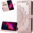 thumbnail image 1 of case for Google Pixel 6 Pro Mandala Wallet Case,Slim 3D Flip Leather Magnetic Closure with Credit Card Holder & Hand Strap Flip Folio Closure Phone Case for Google Pixel 6 Pro MTL Rose Gold, 1 of 7