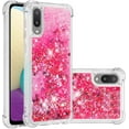 thumbnail image 1 of case for Samsung Galaxy A02 Case for Girls Women, Fashion Shiny Creativity Quicksand Flowing Liquid Floating Soft TPU Cover Glitter Cute Bling Clear Protective Case for Samsung Galaxy M02 RLS Red, 1 of 7