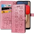 thumbnail image 1 of case for Samsung Galaxy A22 4G (Not 5G) Cartoon Girl Wallet Case,Cat Dog Style Flip Phone Cover with ID Card Holder & Kickstand PU Leather Magnetic Clasp Cases for Samsung Galaxy A22 4G MG Pink, 1 of 14