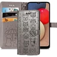 thumbnail image 1 of case for Samsung Galaxy A22 4G (Not 5G) Cartoon Girl Wallet Case,Cat Dog Style Flip Phone Cover with ID Card Holder & Kickstand PU Leather Magnetic Clasp Cases for Samsung Galaxy A22 4G MG Grey, 1 of 14