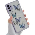 thumbnail image 1 of case for Samsung Galaxy A32 Case 5G Cute Glitter Butterfly Full Camera Lens Protection Cases for Women Girls Soft TPU Clear Shockproof Bumper for Samsung A32 5G Version 6.5 Inch (Purple), 1 of 8