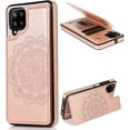 thumbnail image 1 of case for Samsung Galaxy A42 Case Wallet with Card Holder, Embossed Mandala Pattern Flower Premium PU Leather Double Magnetic Buttons Flip Shockproof Protective Cover for Samsung Galaxy A42 5G Rose-SKM, 1 of 14