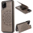 thumbnail image 1 of case for Samsung Galaxy A42 Case Wallet with Card Holder, Embossed Mandala Pattern Flower Premium PU Leather Double Magnetic Buttons Flip Shockproof Protective Cover for Samsung Galaxy A42 5G Gray-SKM, 1 of 14