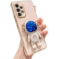 thumbnail image 1 of case for Samsung Galaxy A53 5G Case, Cute Starry Sky Plated 3D Astronaut Hidden Kickstand Holder Galaxy A53 5G Case for Women Girls Soft TPU Full Lens Cover Protection Shockproof Alien Case (Pink), 1 of 10