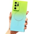 thumbnail image 1 of case for Samsung Galaxy Note 20 Ultra Case Magnetic, Compatible with MagSafe, Camera Lens Film Protection Shockproof Gradient Silicone Cases for Galaxy Note 20 Ultra Phone Case 6.9" (Green Blue), 1 of 12