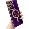thumbnail image 1 of case for Samsung Galaxy S22 Ultra Case Magnetic, Compatible with MagSafe, S22 Ultra Case Cute for Women Shockproof Full Camera Lens Protection Soft Galaxy S22 Ultra Butterfly Cases 6.8” (Purple), 1 of 9