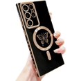 thumbnail image 1 of case for Samsung Galaxy S22 Ultra Case Magnetic, Compatible with MagSafe, S22 Ultra Case Cute for Women Shockproof Full Camera Lens Protection Soft Galaxy S22 Ultra Butterfly Cases 6.8” (Black), 1 of 9