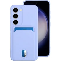 case for Samsung Galaxy S23 Case with Card Holder, Samsung S23 Wallet Case for Women Men Cover with Card Slot, Slim Thin Protective Phone Case for Samsung Galaxy S23 5G (Purple)