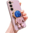 thumbnail image 1 of case for Samsung Galaxy S23 Case, Cute Galaxy S23 Case with 3D Astronaut Holder Kickstand S23 Astronaut Case for Women Girls Soft TPU Full Camera Lens Protection Shockproof Case Alien 6.1” (Purple), 1 of 6