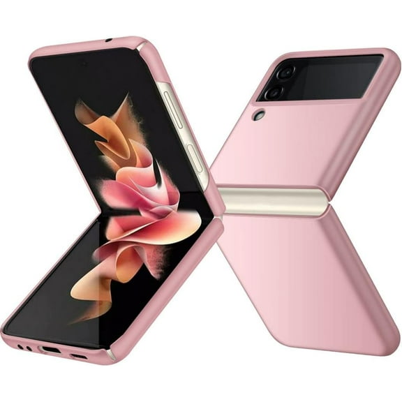 case for Samsung Z Flip 4 Case, Galaxy Z Flip 4 Case, Ultra-Thin Folding Screen Phone Case for Z Flip 4, Full Protection Cover Have Strong Impact Resistance for Samsung Galaxy Z Flip 4 5G, Rose Gold