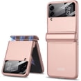 thumbnail image 1 of case for Samsung Z Flip 4 Case, Galaxy Z Flip 4 Case with Hinge Protection Samsung Flip 4 Case with Screen Protector Compatible with Samsung Galaxy Z Flip 4 5G, Pink, 1 of 8