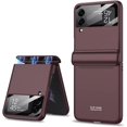 thumbnail image 1 of case for Samsung Z Flip 4 Case, Galaxy Z Flip 4 Case with Hinge Protection Samsung Flip 4 Case with Screen Protector Compatible with Samsung Galaxy Z Flip 4 5G, Red Wine, 1 of 8
