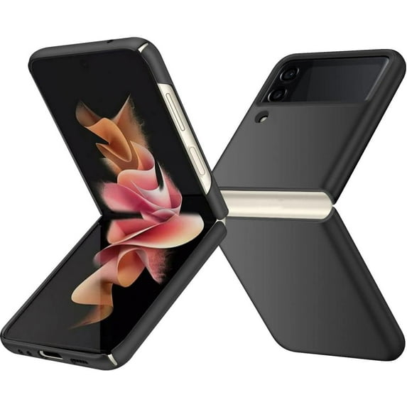 case for Samsung Z Flip 4 Case, Galaxy Z Flip 4 Case, Ultra-Thin Folding Screen Phone Case for Z Flip 4, Full Protection Cover Have Strong Impact Resistance for Samsung Galaxy Z Flip 4 5G, Cool Black