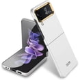 thumbnail image 1 of case for Samsung Z Flip 4 Case, Ultra-Thin Folding Shell Galaxy Z Flip 4 Case Electroplated Metal Lens Frame All-Inclusive Protection Case for Samsung Galaxy Z Flip 4 5G, Temperamental Silver, 1 of 8