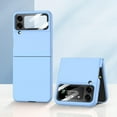 thumbnail image 1 of case for Samsung Z Flip 4 Silicone Case with Screen Protector, Galaxy Z Flip4 Silicone Cover Protective Matte Finish, Soft Surface Phone Case for Samsung Galaxy Z Flip 4, Blue, 1 of 12