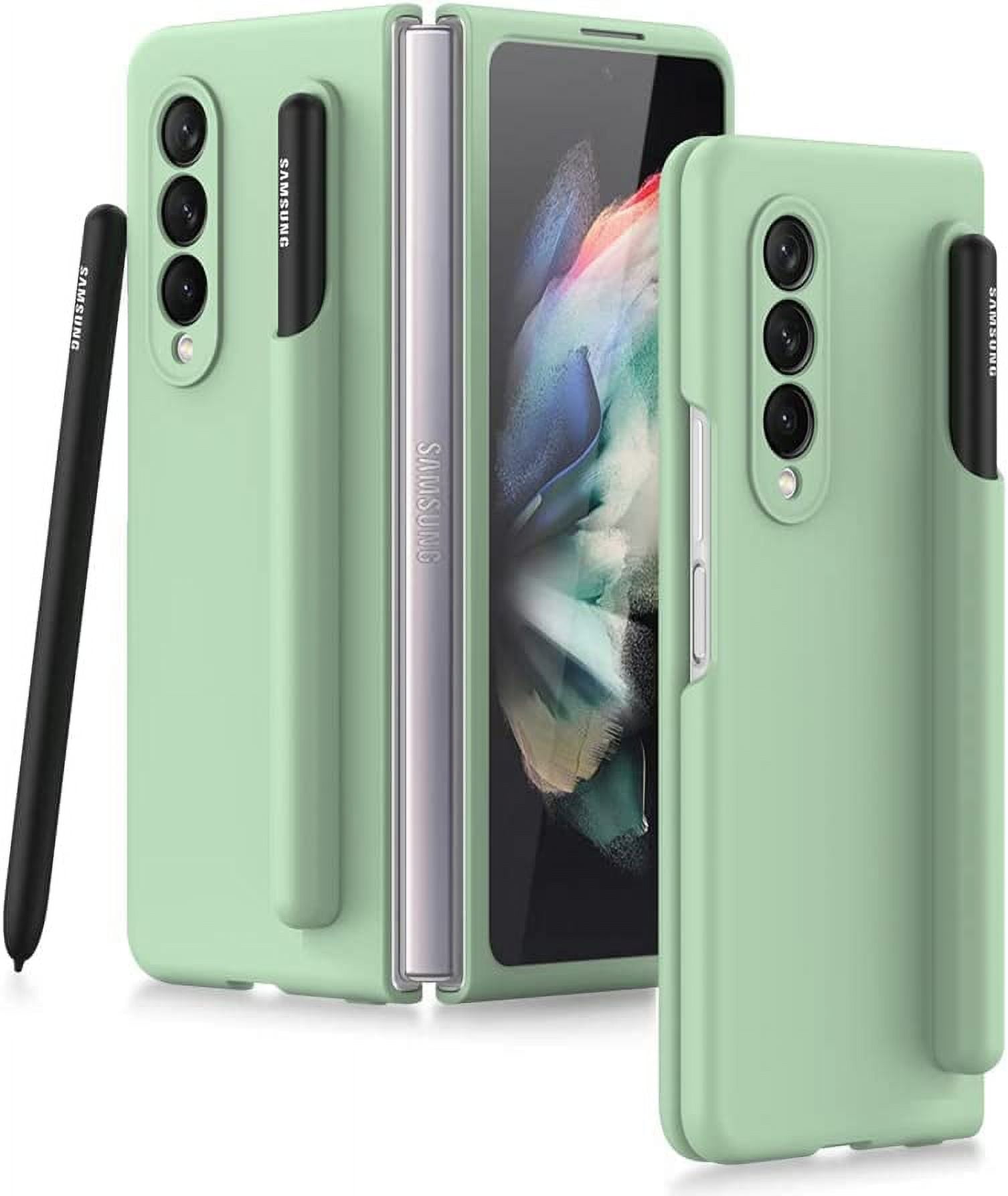 Galaxy - GALAXY z fold 3 ケース Flip Cover with Pen Galaxy Z Fold 3 Case with Pen Holder, Dteck Samsung Fold 3
