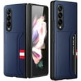 thumbnail image 1 of case for Samsung Z Fold 4 Case Wallet, Galaxy Z Fold 4 Case with Leather Wallet Card Holder Lychee Pattern Phone Case Compatible with Samsung Galaxy Z Fold 4 5G, Blue, 1 of 8