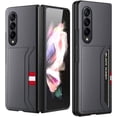 thumbnail image 1 of case for Samsung Z Fold 4 Case Wallet, Galaxy Z Fold 4 Case with Leather Wallet Card Holder Lychee Pattern Phone Case Compatible with Samsung Galaxy Z Fold 4 5G, Grey, 1 of 8