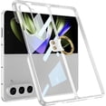 thumbnail image 1 of case for Samsung Z Fold 5 Case with Ring, Galaxy Z Fold 5 Case with Screen Protector Electroplating Border Design Protective Cover for Samsung Galaxy Z Fold 5, Crystal, 1 of 11