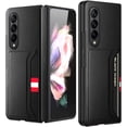 thumbnail image 1 of case for Samsung Z Fold4 Case Wallet, Galaxy Z Fold4 Case with Leather Wallet Card Holder Lychee Pattern Phone Case Compatible with Samsung Galaxy Z Fold4 5G, Black, 1 of 8