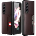 thumbnail image 1 of case for Samsung Z Fold4 Case Wallet, Galaxy Z Fold4 Case with Leather Wallet Card Holder Lychee Pattern Phone Case Compatible with Samsung Galaxy Z Fold4 5G, Brown, 1 of 8