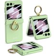 thumbnail image 1 of case for Z Flip 5 Case with Ring - Hinge Protection, Galaxy Z Flip 5 Case Built-in Screen Protector - Magnetic Hinge Protective Phone Case for Galaxy Z Flip 5, Matcha Green, 1 of 14