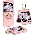 thumbnail image 1 of case for Z Flip 5 Case with Ring - Hinge Protection, Galaxy Z Flip 5 Case Built-in Screen Protector - Magnetic Hinge Protective Phone Case for Galaxy Z Flip 5, Sweet Pink, 1 of 14