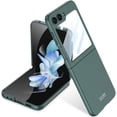 thumbnail image 1 of case for Z Flip 5 Case with Screen Protection- Ultra Thin Matte PC Protective Cover Shockproof, Anti-Drop and Wear-Resistant Galaxy Z Flip 5 Case for Samsung Galaxy Z Flip 5, Green, 1 of 10