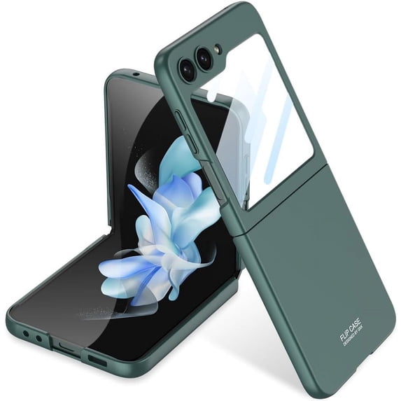 case for Z Flip 5 Case with Screen Protection- Ultra Thin Matte PC Protective Cover Shockproof, Anti-Drop and Wear-Resistant Galaxy Z Flip 5 Case for Samsung Galaxy Z Flip 5, Green