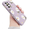 thumbnail image 1 of case for Galaxy Note 20 Ultra Case - Cute Daisy Pattern, Camera Lens Protection, Shockproof TPU Bumper, Liquid Silicone Cover - Purple, 1 of 7