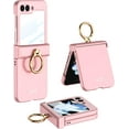 thumbnail image 1 of case for Samsung Z Flip 5 Case with Hinge Protection & Ring Holder Small Screen Protection Cover for Galaxy Z Flip 5 Case, Pink, 1 of 7