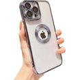 thumbnail image 1 of case for iPhone 13 Pro Max Case with Camera Lens Protector, Logo View iPhone 13 Pro Max Case for Men Women, Luxury Clear Cover for iPhone 13 Pro Max 5G 6.7 inch (Sierra Blue), 1 of 10