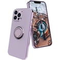 thumbnail image 1 of case for iPhone 13 Pro Max Case with Ring Holder Magnetic Kickstand Soft TPU Non-Slip Matte Back Cover Microfiber Lining Anti-Scratch Shockproof Full-Body Protective Cases for iPhone 13 Pro Max Purple, 1 of 14