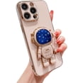 thumbnail image 1 of case for iPhone 14 Pro Max Case for Women Phone Case iPhone 14 Pro Max with Astronaut Kickstand Soft TPU Full Camera Lens Protection Shockproof Dainty iPhone 14 Pro Max Phone Case 6.7" (Pink), 1 of 9