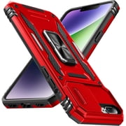 case for iPhone 8 Plus / 7 Plus Case with Kickstand with Camera Cover,Military-Grade Protection,Metal Ring Kickstand,Bumper Case for iPhone 7Plus / 8Plus Case,Red 5-IP8p-02
