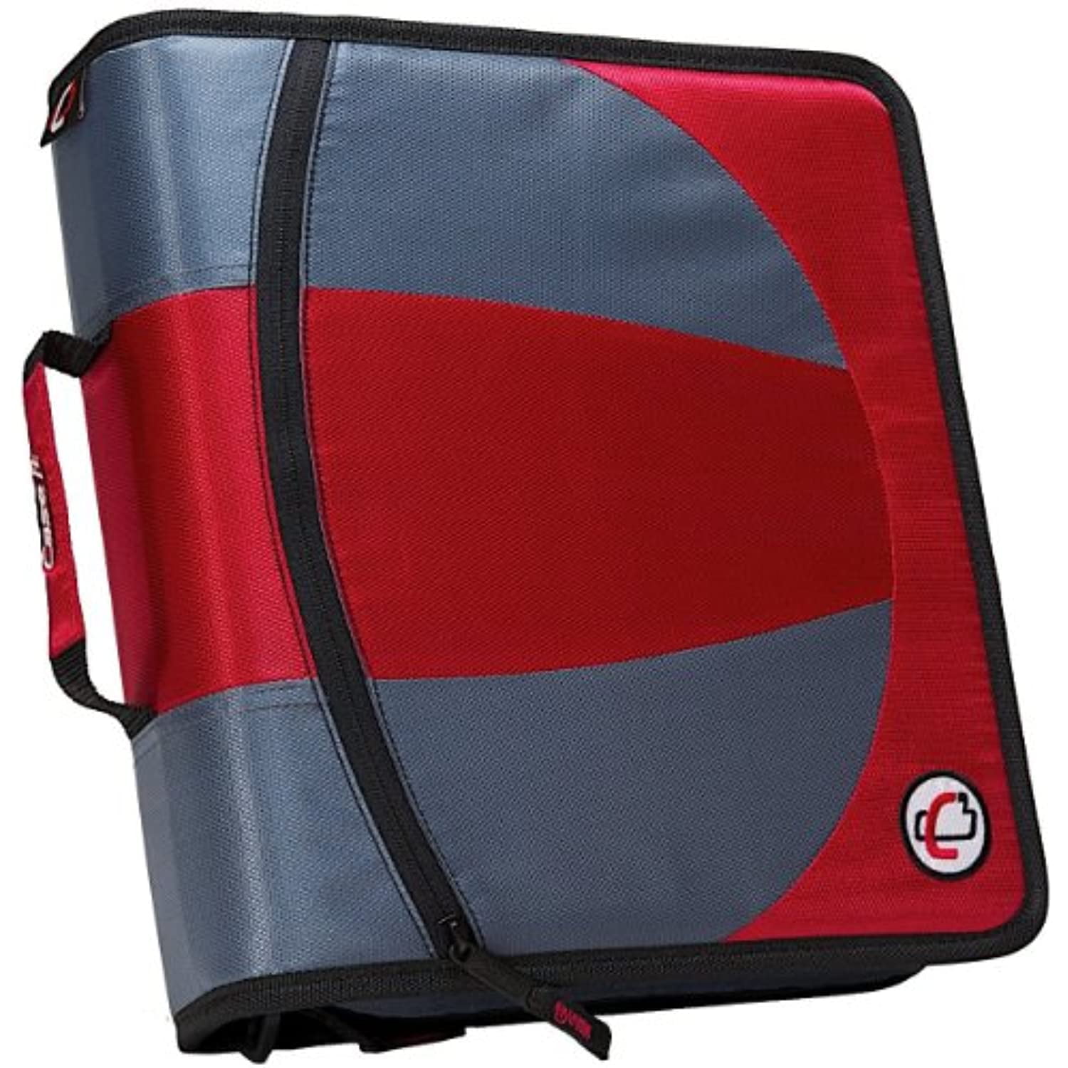 case-it dual 2-in-1 zipper d-ring binder, 2 sets of 1.5-inch