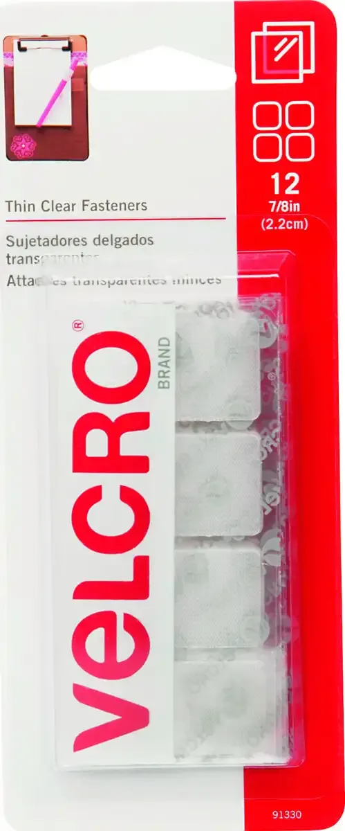 (case of 2),Velcro Brands 91330 7/8 Inch Clear Velcro Squares - Walmart.com