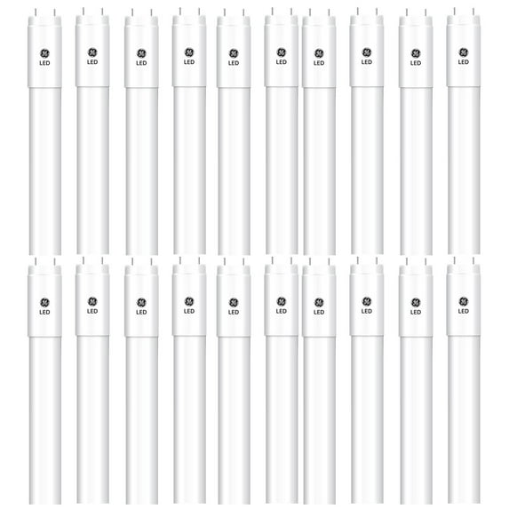 (case of 20) GE 35773 Type A  Plug and Play LED Tube LED18ET8/G/4/865, replacement for T8 Fluorescent, 48 inch tube, 6500K, 2300 lumens, 18 watts